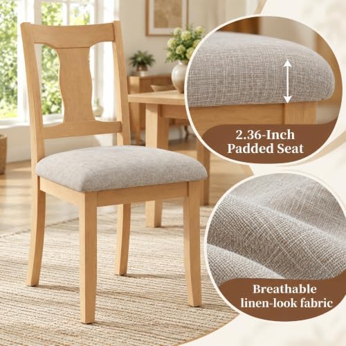 High-Back Dining Chairs Set of 4, Upholstered Side Chairs, alternate view 4