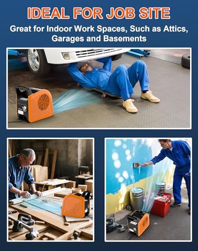 High Velocity Blower Fan - Air Mover for Drying, Cooling and Exhausting, Portable Floor Fans with 185° Rotation, alternate