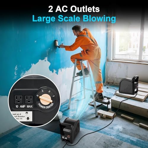High Velocity Blower Fan - Floor Drying Fan for Cooling and Ventilating, 355 CFM Air Mover Floor Dryer, Fans for, alternate