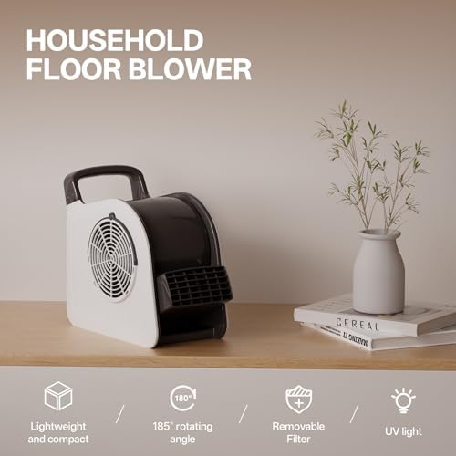 High Velocity Blower Floor Fan,355 CFM Air Mover Fan for Job Site and Home, Floor Drying Fan for Cooling and, alternate view