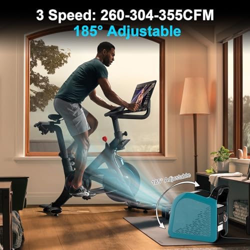 High Velocity Floor Drying Fan for Cooling, 355 CFM Air Mover Blower Fan for Job Site and Home, 3 Speeds, alternate view 3