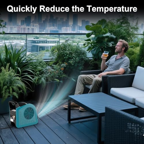 High Velocity Floor Drying Fan for Cooling, 355 CFM Air Mover Blower Fan for Job Site and Home, 3 Speeds, alternate view 4