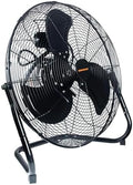 High Velocity Floor Fan, 3 Speed Portable Cooling Unit - Heavy Duty Metal Airflow for Large Shops, Garages, and