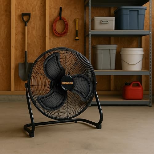High Velocity Floor Fan, 3 Speed Portable Cooling Unit - Heavy Duty Metal Airflow for Large Shops, Garages, and, alternate