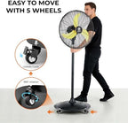 High-Velocity Quiet Outdoor Pedestal Fan with Remote, 24"-6000 CFM, Brushless DC Motor, Oscillating, Waterproof, alternate