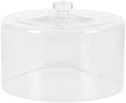 Highbrook 10-Inch Jadeite Cake Stand with Glass Dome - Vintage-Style Pedestal Dessert Plate for Cakes (up to, alternate view