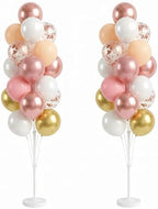 HIIINS Set of 2 Balloon Column Kit with Base&Pole for Bridal Shower Decor