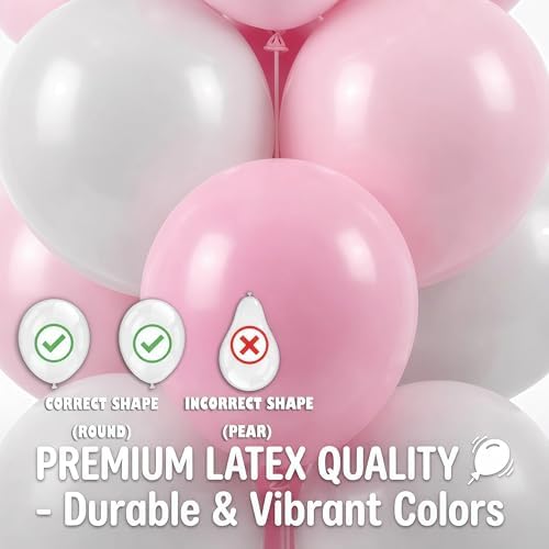HIINS Baby Pink Chrome Balloon Column Kit Set of 2 with Base for Birthday Party, alternate view 5