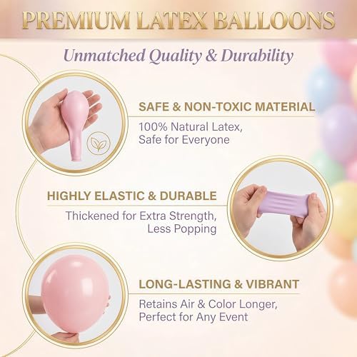 HIINS Baby Pink Chrome Balloon Column Kit Set of 2 with Base for Birthday Party, alternate view 7
