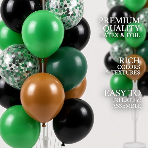 Hiins Green Brown Balloon Stand Kit for Floor and Table with Base for Party Decor, alternate view 5
