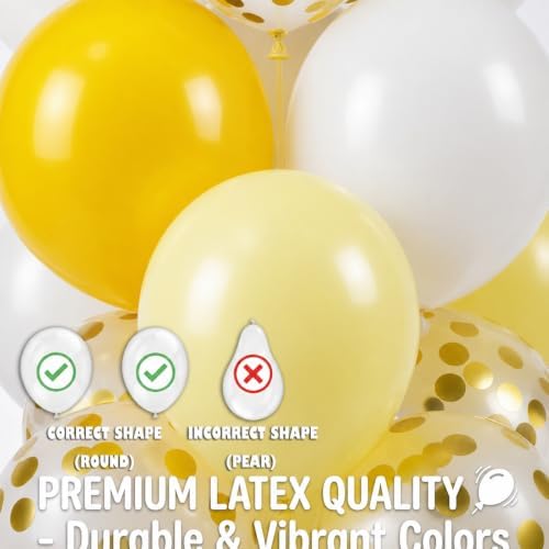 Hiins Pastel Yellow Balloons Tree Kit With Base, Pole for Party Decor, alternate view 5