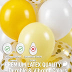 Hiins Pastel Yellow Balloons Tree Kit With Base, Pole for Party Decor, alternate view 5
