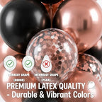 HIINS Rose Gold Black Balloon Column Kit Set of 2 with for Party Decor, alternate view 5