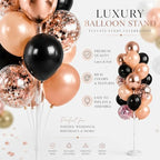 HIINS Rose Gold Black Balloon Column Kit Set of 2 with for Party Decor, alternate view 6