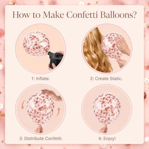 HIINS Rose Gold Black Balloon Column Kit Set of 2 with for Party Decor, alternate view 7