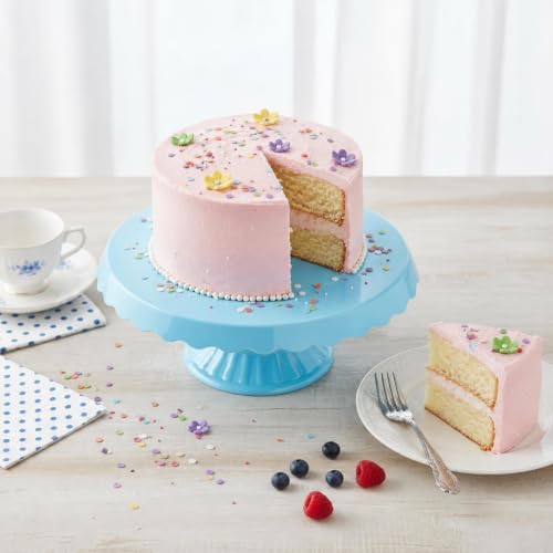 HOC Essential BB Blue Cake Stand - Round Plastic Dessert Display for Parties, Weddings & Birthdays - Cupcake, alternate view