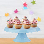 HOC Essential BB Blue Cake Stand - Round Plastic Dessert Display for Parties, Weddings & Birthdays - Cupcake, alternate view
