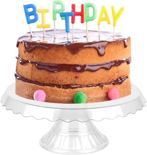 HOC Essential BB Blue Cake Stand - Round Plastic Dessert Display for Parties, Weddings & Birthdays - Cupcake, alternate view