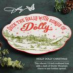 Holiday Toile Scalloped Oval Small Serving Platter, 12 in. in Multicolor, alternate view 5