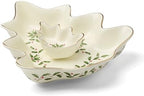 Holiday Tree Christmas Chip and Dip Serving Set in 2 Count in Ivory, alternate view 3
