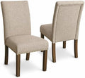 Home Decor | Classic Upholstered Parsons Dining Chairs | Set of 2 Accent Dining Chairs with Nailhead Trim