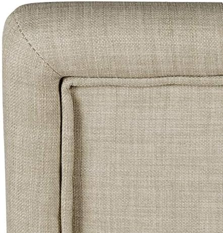 Home Decor | Classic Upholstered Parsons Dining Chairs | Set of 2 Accent Dining Chairs with Nailhead Trim, alternate view 6