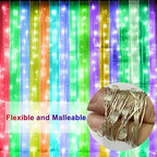 HOME LIGHTING Window Curtain String Lights, 300 LED RGB 16 Colors Changing Fairy Lights, 4 Modes with Remote, alternate view