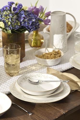 Homespun Stoneware 16-Piece Dinnerware Set for 4 in White, alternate view 2