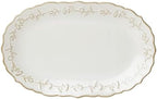 Homespun Stoneware Serving Tray in White