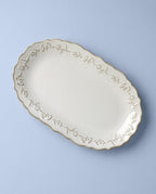 Homespun Stoneware Serving Tray in White, alternate view 3