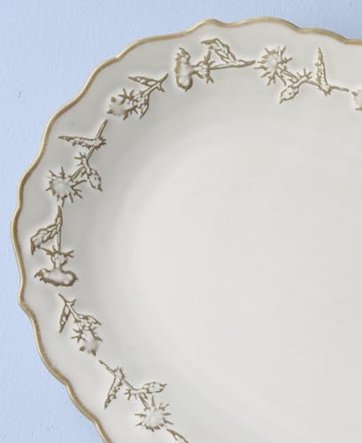 Homespun Stoneware Serving Tray in White, alternate view 4
