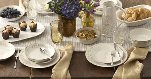 Homespun Stoneware Serving Tray in White, alternate view 5
