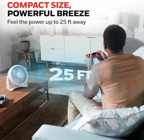 Honeywell TurboForce Air Circulator, Small Tabletop Fan, Quiet Personal Fan for Home or Office, 3 Speeds, 90, alternate view
