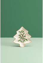 Hosting the Holidays Christmas Tree Plate in 1 Count, 5.75" x 5.25" x 0.5" in Red & Green, alternate view 2