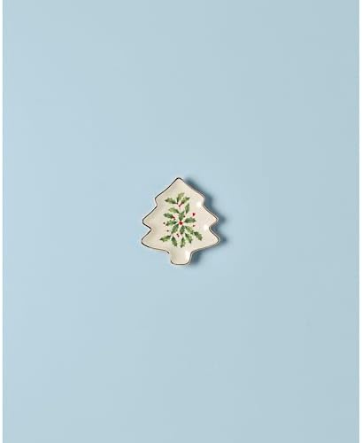 Hosting the Holidays Christmas Tree Plate in 1 Count, 5.75" x 5.25" x 0.5" in Red & Green, alternate view 4