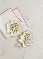 Hosting the Holidays Christmas Tree Plate in 1 Count, 5.75" x 5.25" x 0.5" in Red & Green, alternate view 5