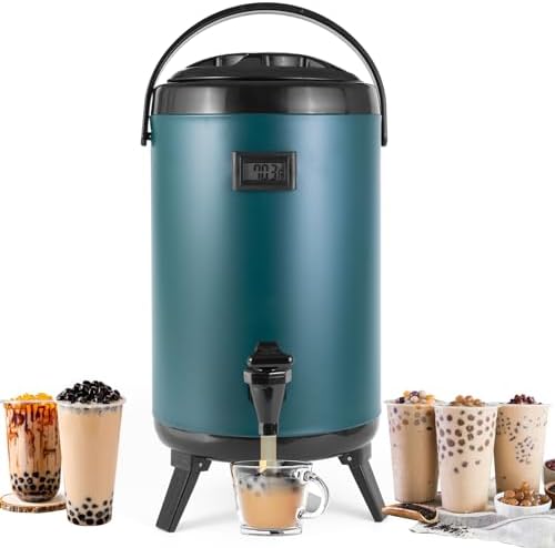 Hot Beverage Dispenser, Stainless Steel Insulated Beverage Dispenser Cold and Hot Drink dispenser with