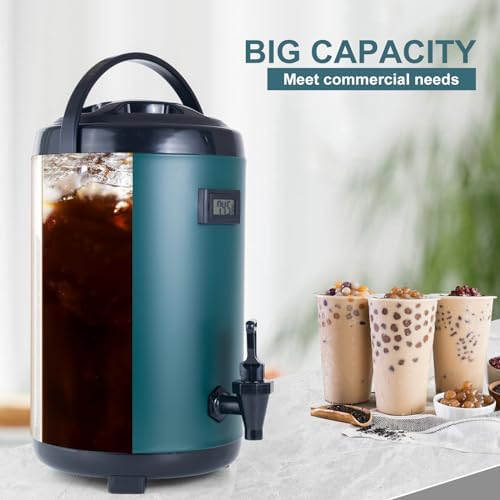 Hot Beverage Dispenser, Stainless Steel Insulated Beverage Dispenser Cold and Hot Drink dispenser with, alternate view 2