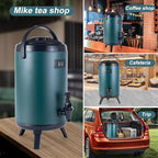 Hot Beverage Dispenser, Stainless Steel Insulated Beverage Dispenser Cold and Hot Drink dispenser with, alternate view 7