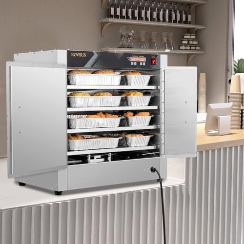 Hot Box Food Warmer Pizza Warmer w/Removable Shelves Water Tray, 4-Tier Commercial Food Warmer Hot Holding, alternate view 2