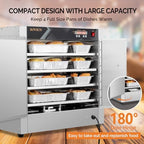 Hot Box Food Warmer Pizza Warmer w/Removable Shelves Water Tray, 4-Tier Commercial Food Warmer Hot Holding, alternate view 4