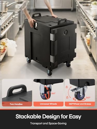Hot Box for Catering, 82QT Portable Food Warmer Wheels for Parties Buffet, alternate view 3