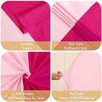 Hot Pink and Light Pink Arch Backdrop Cover 7.2FT 6FT Wedding Arch Covers Set of 2 Double-Color Arch Covers, alternate view 5