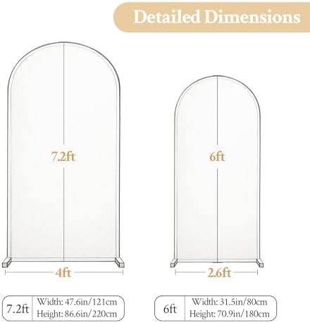Hot Pink Arch Backdrop Cover Set of 2 Birthday Party Arch Covers 7.2 and 6ft Wedding Arch Cover Stretchy, alternate view 5