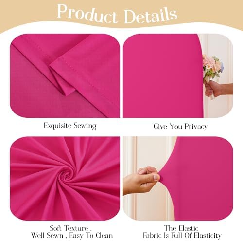 Hot Pink Arch Backdrop Covers 7.2FT 6FT Party Wedding Arch Covers Stretchy Backdrop Set of 2 Baby Shower Bridal, alternate