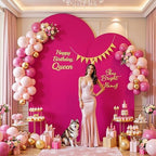 Hot Pink Arch Backdrop Covers 7.2FT 6FT Party Wedding Arch Covers Stretchy Backdrop Set of 2 Baby Shower Bridal, alternate