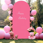 Hot Pink Arch Cover, 6FT Spandex Fitted Wedding Arch Stand Covers Round Top Chiara Backdrop Cover for Birthday, alternate