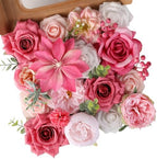 Hot Pink Artificial Flowers Combo Box Set for Wedding Bouquets Home Decor in Hot Pink