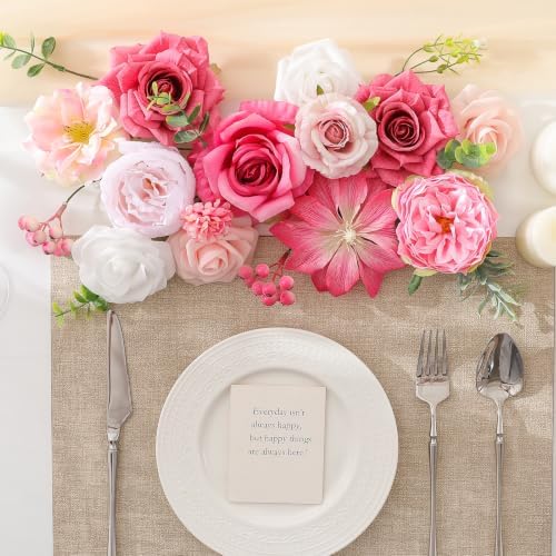 Hot Pink Artificial Flowers Combo Box Set for Wedding Bouquets Home Decor in Hot Pink, alternate view 2