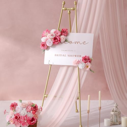 Hot Pink Artificial Flowers Combo Box Set for Wedding Bouquets Home Decor in Hot Pink, alternate view 5
